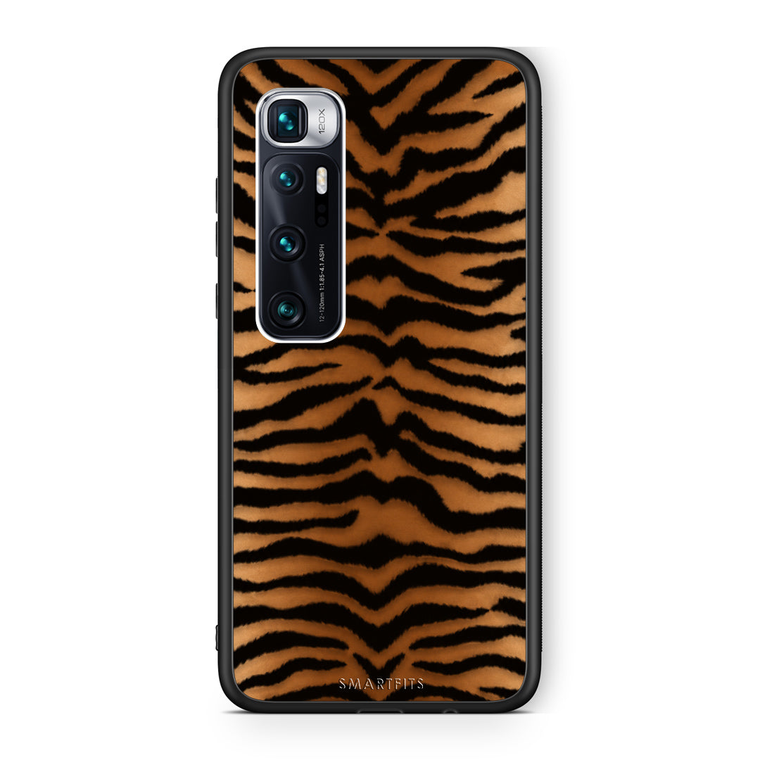 Θήκη Xiaomi Mi 10 Ultra Tiger Print Orange and Black από τη Smartfits με σχέδιο στο πίσω μέρος και μαύρο περίβλημα | Xiaomi Mi 10 Ultra Tiger Print Orange and Black case with colorful back and black bezels