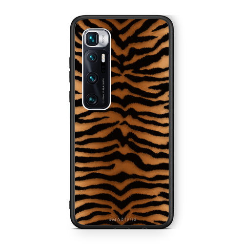 Θήκη Xiaomi Mi 10 Ultra Tiger Print Orange and Black από τη Smartfits με σχέδιο στο πίσω μέρος και μαύρο περίβλημα | Xiaomi Mi 10 Ultra Tiger Print Orange and Black case with colorful back and black bezels