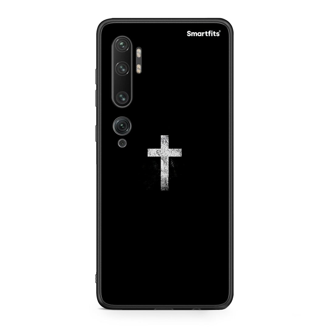 Xiaomi Mi Note 10 Pro White Cross θήκη από τη Smartfits με σχέδιο στο πίσω μέρος και μαύρο περίβλημα | Smartphone case with colorful back and black bezels by Smartfits