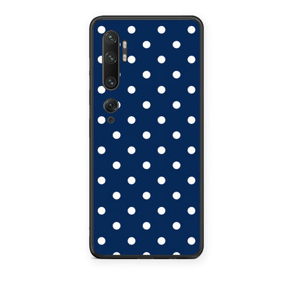 Θήκη Xiaomi Mi Note 10 / 10 Pro White Small Polka Dots on Navy από τη Smartfits με σχέδιο στο πίσω μέρος και μαύρο περίβλημα | Xiaomi Mi Note 10 / 10 Pro White Small Polka Dots on Navy case with colorful back and black bezels