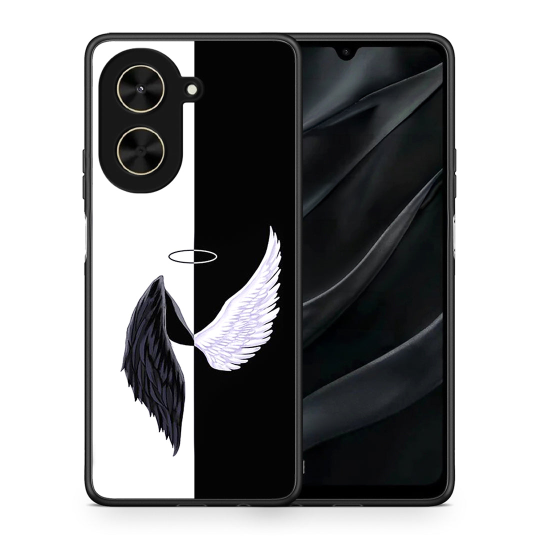 Θήκη Xiaomi Poco C71 Angels Demons από τη Smartfits με σχέδιο στο πίσω μέρος και μαύρο περίβλημα | Xiaomi Poco C71 Angels Demons case with colorful back and black bezels