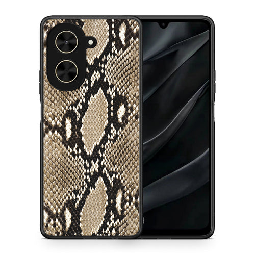 Θήκη Xiaomi Poco C71 Fashion Snake Animal από τη Smartfits με σχέδιο στο πίσω μέρος και μαύρο περίβλημα | Xiaomi Poco C71 Fashion Snake Animal case with colorful back and black bezels