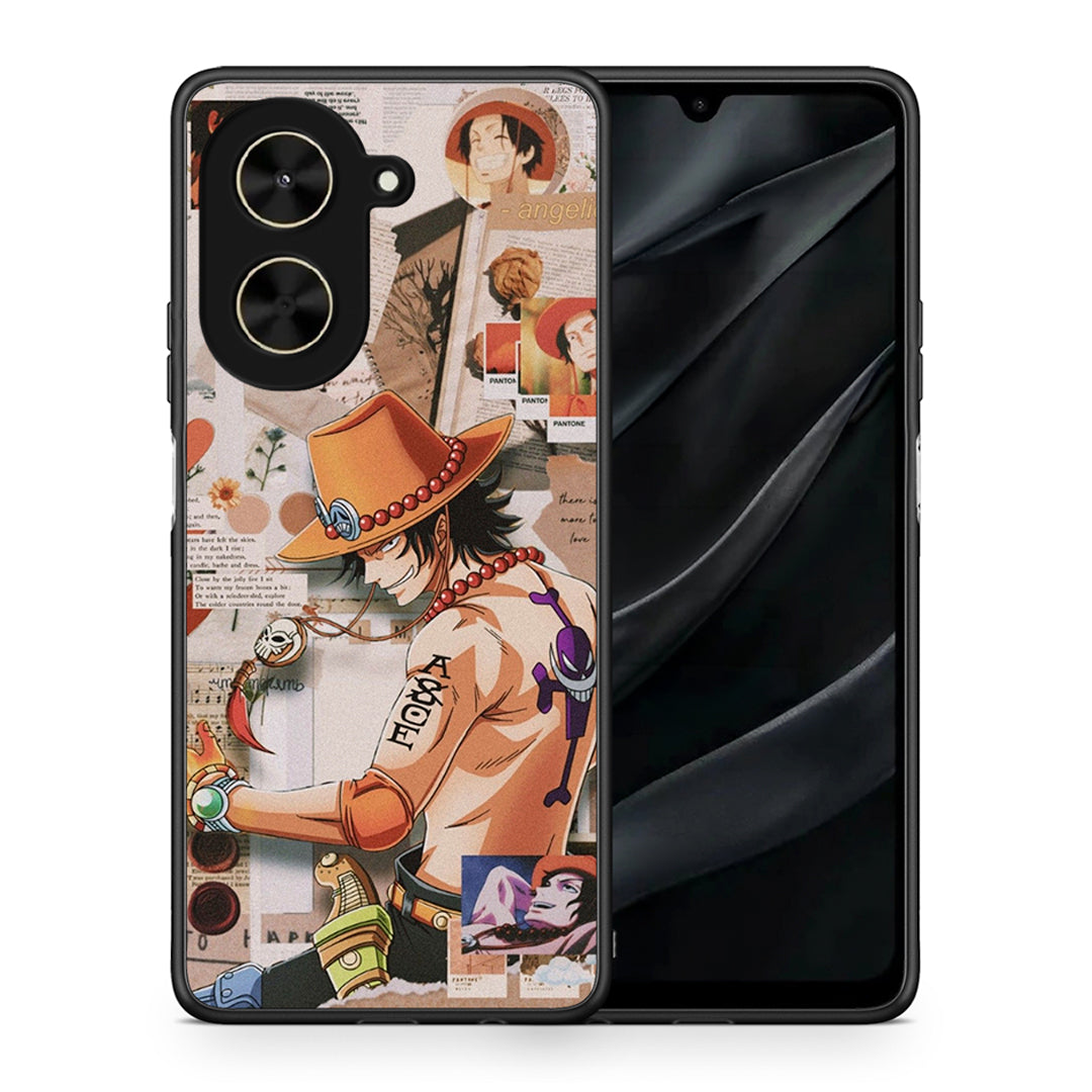 Θήκη Xiaomi Poco C71 Anime Collage από τη Smartfits με σχέδιο στο πίσω μέρος και μαύρο περίβλημα | Xiaomi Poco C71 Anime Collage case with colorful back and black bezels