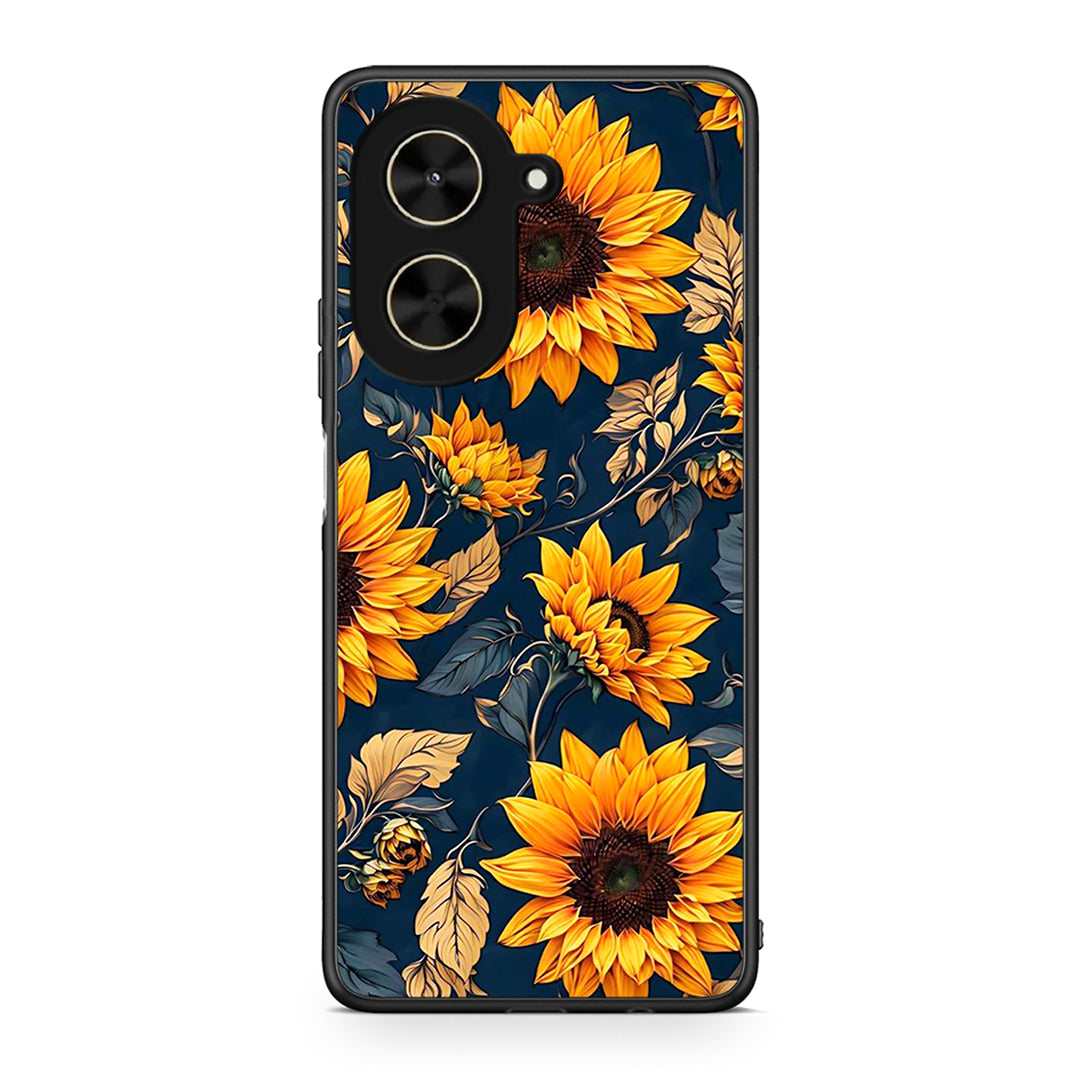 Xiaomi Poco C71 Autumn Sunflowers Θήκη από τη Smartfits με σχέδιο στο πίσω μέρος και μαύρο περίβλημα | Smartphone case with colorful back and black bezels by Smartfits