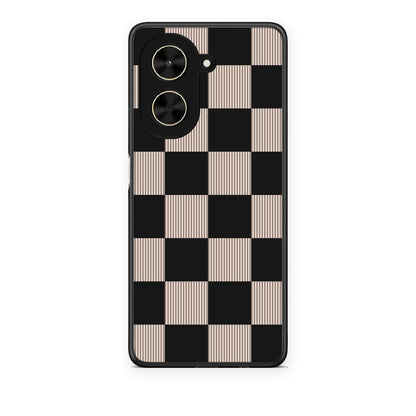 Θήκη Xiaomi Poco C71 Black and Taupe Striped Checks από τη Smartfits με σχέδιο στο πίσω μέρος και μαύρο περίβλημα | Xiaomi Poco C71 Black and Taupe Striped Checks case with colorful back and black bezels