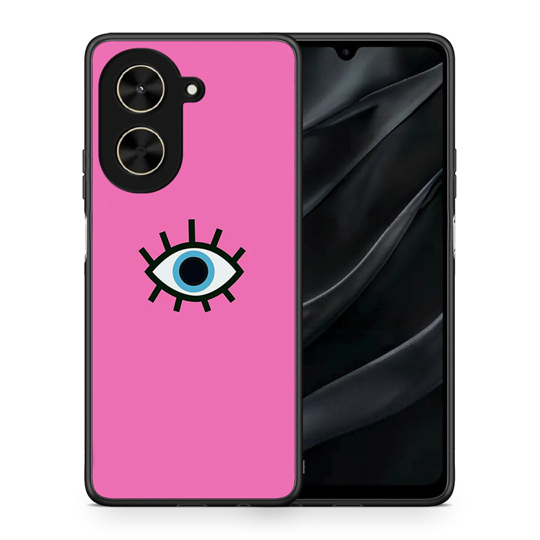 Θήκη Xiaomi Poco C71 Blue Eye Pink από τη Smartfits με σχέδιο στο πίσω μέρος και μαύρο περίβλημα | Xiaomi Poco C71 Blue Eye Pink case with colorful back and black bezels