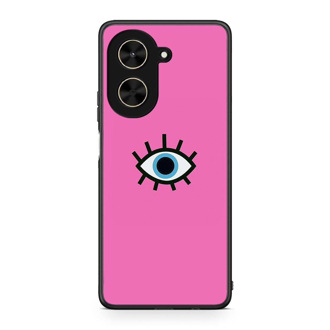 Xiaomi Poco C71 Blue Eye Pink θήκη από τη Smartfits με σχέδιο στο πίσω μέρος και μαύρο περίβλημα | Smartphone case with colorful back and black bezels by Smartfits
