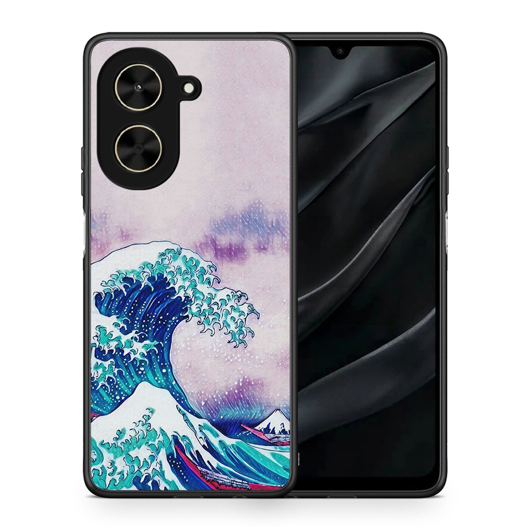 Θήκη Xiaomi Poco C71 Blue Waves από τη Smartfits με σχέδιο στο πίσω μέρος και μαύρο περίβλημα | Xiaomi Poco C71 Blue Waves case with colorful back and black bezels