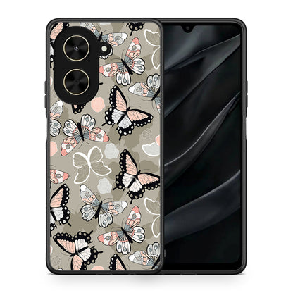 Θήκη Xiaomi Poco C71 Butterflies Boho από τη Smartfits με σχέδιο στο πίσω μέρος και μαύρο περίβλημα | Xiaomi Poco C71 Butterflies Boho case with colorful back and black bezels