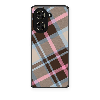 Θήκη Xiaomi Poco C71 Brown Pink and Blue Diagonal Plaid από τη Smartfits με σχέδιο στο πίσω μέρος και μαύρο περίβλημα | Xiaomi Poco C71 Brown Pink and Blue Diagonal Plaid case with colorful back and black bezels