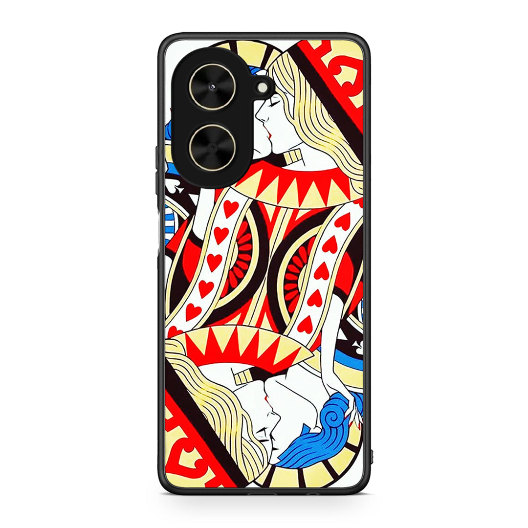 Xiaomi Poco C71 Card Love θήκη από τη Smartfits με σχέδιο στο πίσω μέρος και μαύρο περίβλημα | Smartphone case with colorful back and black bezels by Smartfits