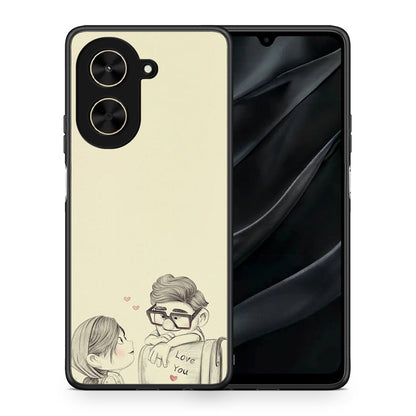 Θήκη Xiaomi Poco C71 Carl And Ellie από τη Smartfits με σχέδιο στο πίσω μέρος και μαύρο περίβλημα | Xiaomi Poco C71 Carl And Ellie case with colorful back and black bezels