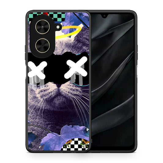 Θήκη Xiaomi Poco C71 Cat Collage από τη Smartfits με σχέδιο στο πίσω μέρος και μαύρο περίβλημα | Xiaomi Poco C71 Cat Collage case with colorful back and black bezels