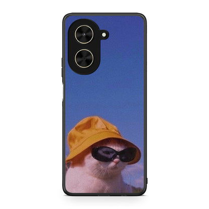 Xiaomi Poco C71 Cat Diva θήκη από τη Smartfits με σχέδιο στο πίσω μέρος και μαύρο περίβλημα | Smartphone case with colorful back and black bezels by Smartfits