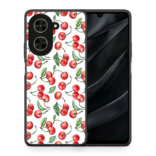 Θήκη Xiaomi Poco C71 Cherry Summer από τη Smartfits με σχέδιο στο πίσω μέρος και μαύρο περίβλημα | Xiaomi Poco C71 Cherry Summer case with colorful back and black bezels