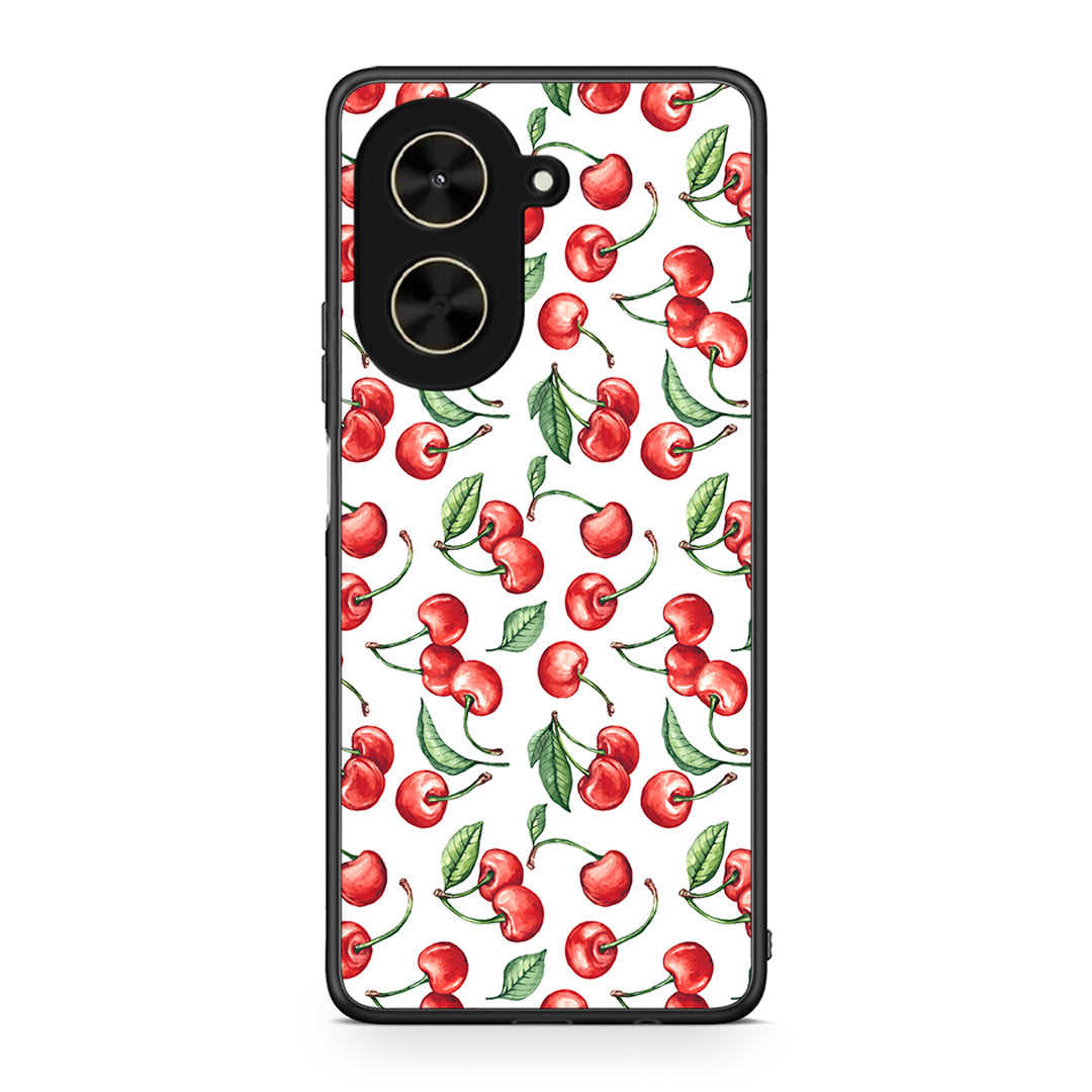 Xiaomi Poco C71 Cherry Summer θήκη από τη Smartfits με σχέδιο στο πίσω μέρος και μαύρο περίβλημα | Smartphone case with colorful back and black bezels by Smartfits