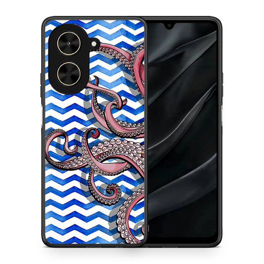 Θήκη Xiaomi Poco C71 Chevron Devilfish από τη Smartfits με σχέδιο στο πίσω μέρος και μαύρο περίβλημα | Xiaomi Poco C71 Chevron Devilfish case with colorful back and black bezels