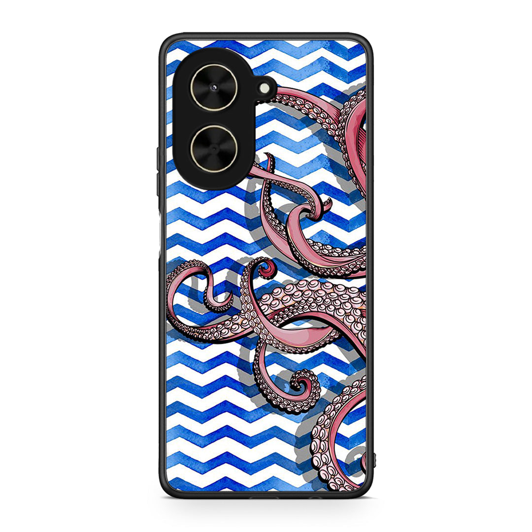 Xiaomi Poco C71 Chevron Devilfish θήκη από τη Smartfits με σχέδιο στο πίσω μέρος και μαύρο περίβλημα | Smartphone case with colorful back and black bezels by Smartfits