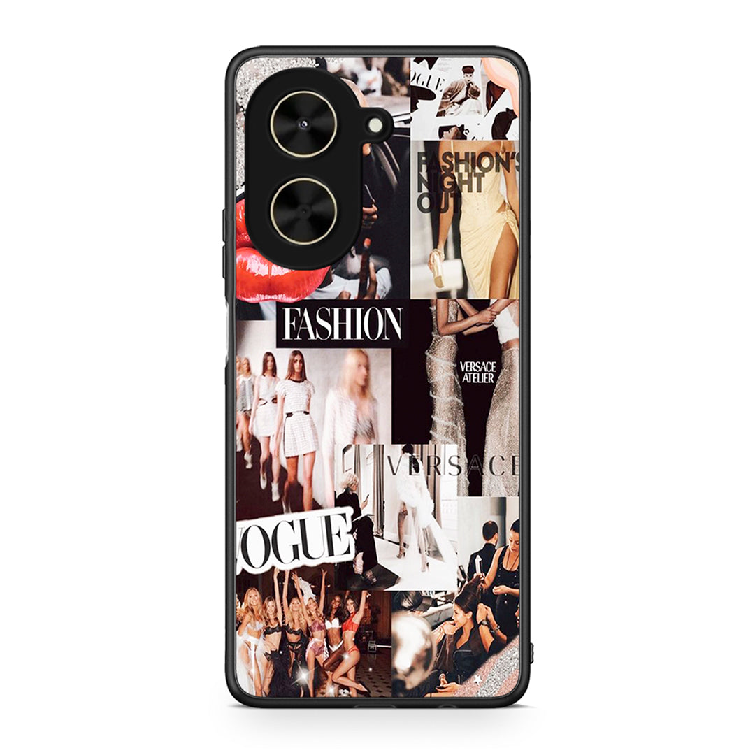 Xiaomi Poco C71 Collage Fashion Θήκη Αγίου Βαλεντίνου από τη Smartfits με σχέδιο στο πίσω μέρος και μαύρο περίβλημα | Smartphone case with colorful back and black bezels by Smartfits