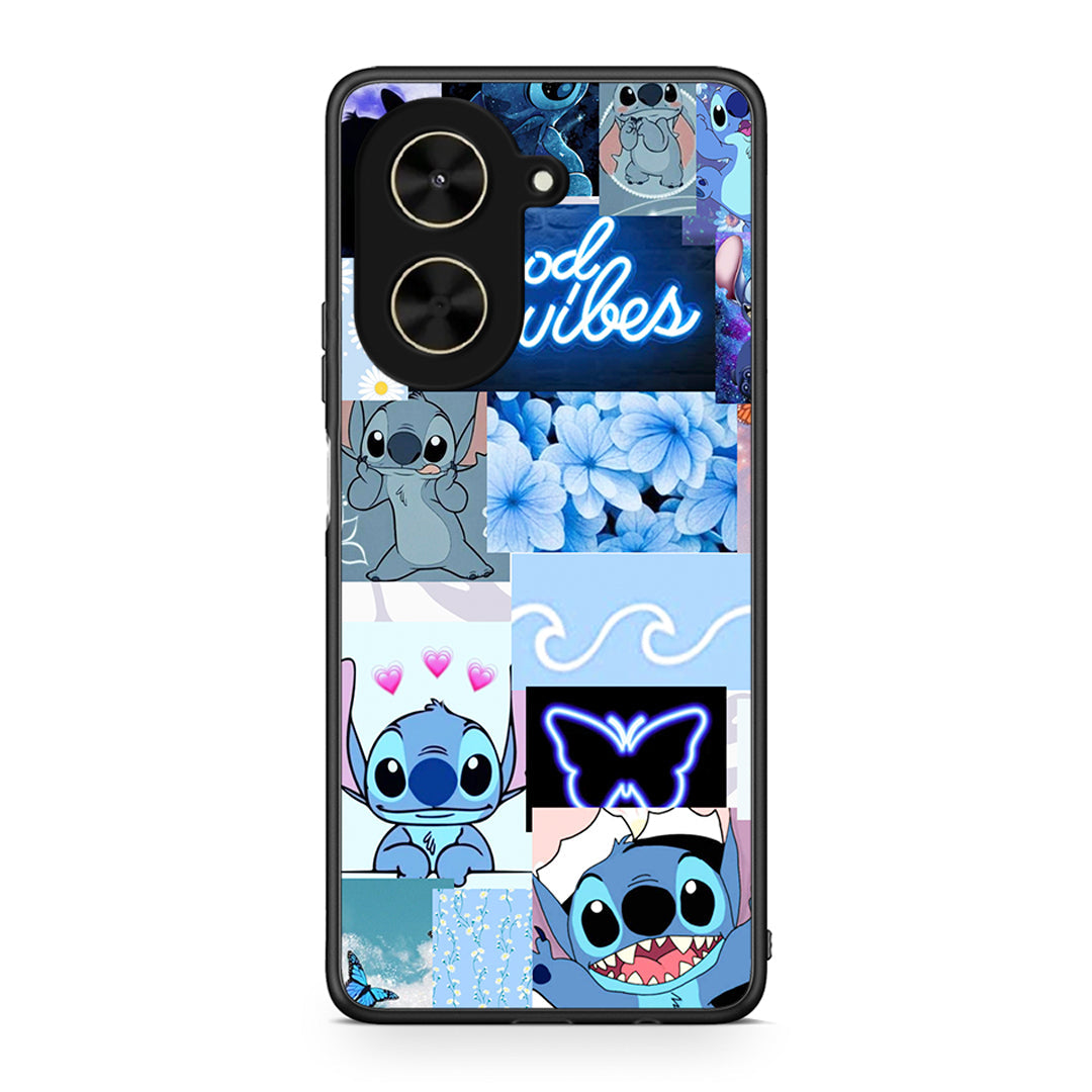 Xiaomi Poco C71 Collage Good Vibes Θήκη Αγίου Βαλεντίνου από τη Smartfits με σχέδιο στο πίσω μέρος και μαύρο περίβλημα | Smartphone case with colorful back and black bezels by Smartfits
