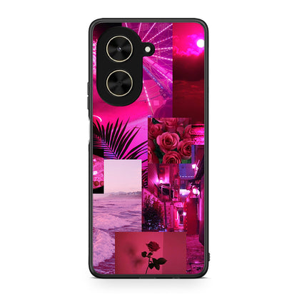 Xiaomi Poco C71 Collage Red Roses Θήκη Αγίου Βαλεντίνου από τη Smartfits με σχέδιο στο πίσω μέρος και μαύρο περίβλημα | Smartphone case with colorful back and black bezels by Smartfits