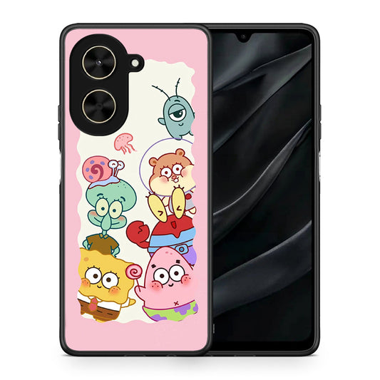 Θήκη Xiaomi Poco C71 Cute Companion από τη Smartfits με σχέδιο στο πίσω μέρος και μαύρο περίβλημα | Xiaomi Poco C71 Cute Companion case with colorful back and black bezels