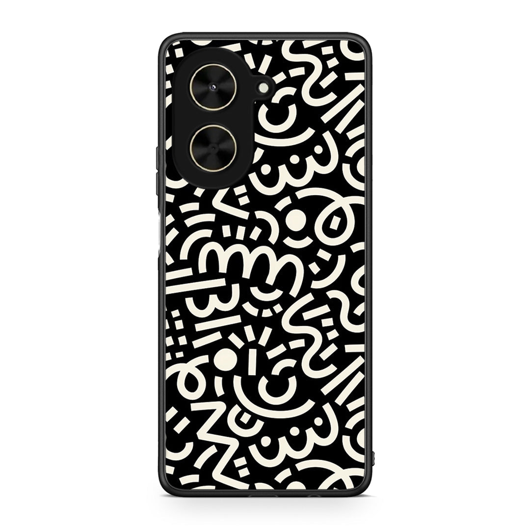 Xiaomi Poco C71 Doodle Art Θήκη από τη Smartfits με σχέδιο στο πίσω μέρος και μαύρο περίβλημα | Smartphone case with colorful back and black bezels by Smartfits