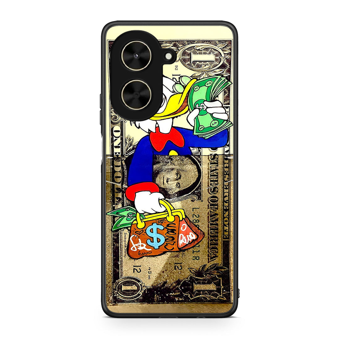 Xiaomi Poco C71 Duck Money Θήκη από τη Smartfits με σχέδιο στο πίσω μέρος και μαύρο περίβλημα | Smartphone case with colorful back and black bezels by Smartfits