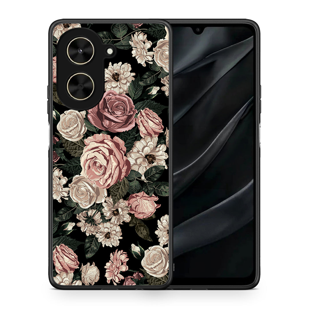 Θήκη Xiaomi Poco C71 Wild Roses Flower από τη Smartfits με σχέδιο στο πίσω μέρος και μαύρο περίβλημα | Xiaomi Poco C71 Wild Roses Flower case with colorful back and black bezels