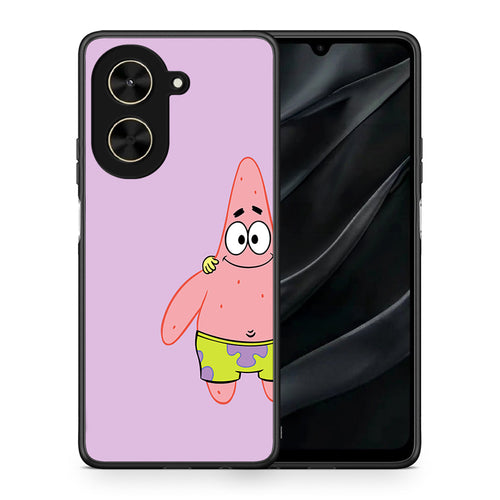 Θήκη Xiaomi Poco C71 Friends Patrick από τη Smartfits με σχέδιο στο πίσω μέρος και μαύρο περίβλημα | Xiaomi Poco C71 Friends Patrick case with colorful back and black bezels