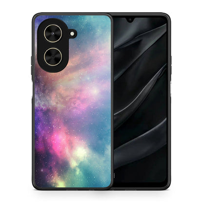 Θήκη Xiaomi Poco C71 Rainbow Galaxy από τη Smartfits με σχέδιο στο πίσω μέρος και μαύρο περίβλημα | Xiaomi Poco C71 Rainbow Galaxy case with colorful back and black bezels