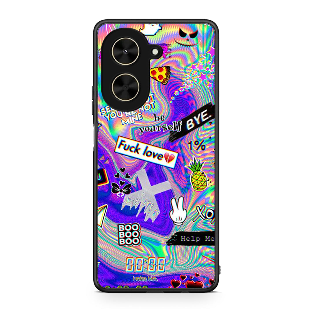 Xiaomi Poco C71 Game Over θήκη από τη Smartfits με σχέδιο στο πίσω μέρος και μαύρο περίβλημα | Smartphone case with colorful back and black bezels by Smartfits