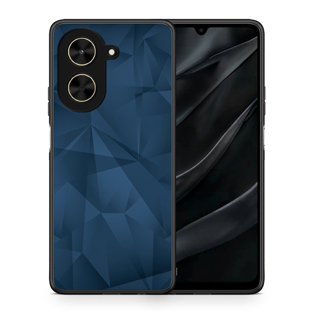 Θήκη Xiaomi Poco C71 Blue Abstract Geometric από τη Smartfits με σχέδιο στο πίσω μέρος και μαύρο περίβλημα | Xiaomi Poco C71 Blue Abstract Geometric case with colorful back and black bezels