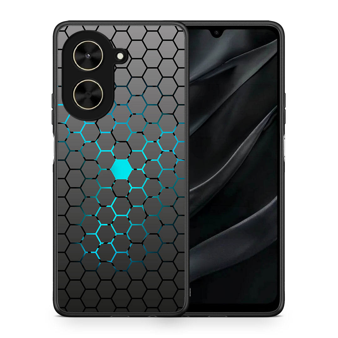 Θήκη Xiaomi Poco C71 Hexagonal Geometric από τη Smartfits με σχέδιο στο πίσω μέρος και μαύρο περίβλημα | Xiaomi Poco C71 Hexagonal Geometric case with colorful back and black bezels