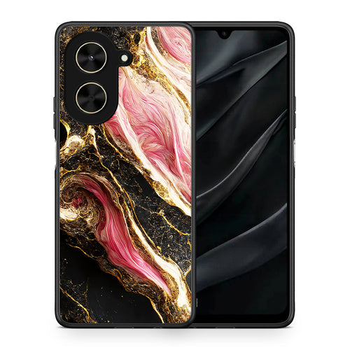 Θήκη Xiaomi Poco C71 Glamorous Pink Marble από τη Smartfits με σχέδιο στο πίσω μέρος και μαύρο περίβλημα | Xiaomi Poco C71 Glamorous Pink Marble case with colorful back and black bezels