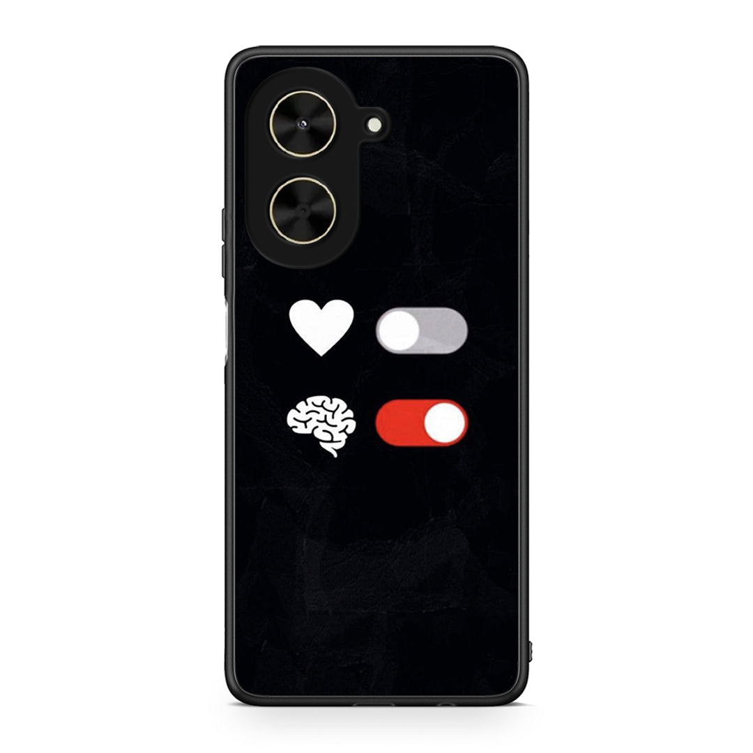 Xiaomi Poco C71 Heart Vs Brain Θήκη Αγίου Βαλεντίνου από τη Smartfits με σχέδιο στο πίσω μέρος και μαύρο περίβλημα | Smartphone case with colorful back and black bezels by Smartfits