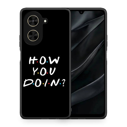 Θήκη Xiaomi Poco C71 How You Doin από τη Smartfits με σχέδιο στο πίσω μέρος και μαύρο περίβλημα | Xiaomi Poco C71 How You Doin case with colorful back and black bezels