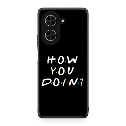 Xiaomi Poco C71 How You Doin θήκη από τη Smartfits με σχέδιο στο πίσω μέρος και μαύρο περίβλημα | Smartphone case with colorful back and black bezels by Smartfits