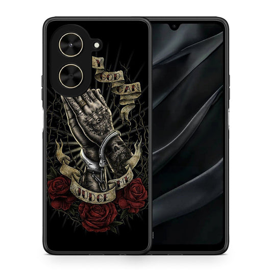 Θήκη Xiaomi Poco C71 Judge By God από τη Smartfits με σχέδιο στο πίσω μέρος και μαύρο περίβλημα | Xiaomi Poco C71 Judge By God case with colorful back and black bezels