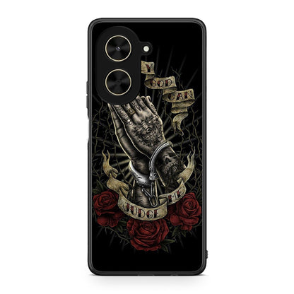 Xiaomi Poco C71 Judge By God θήκη από τη Smartfits με σχέδιο στο πίσω μέρος και μαύρο περίβλημα | Smartphone case with colorful back and black bezels by Smartfits