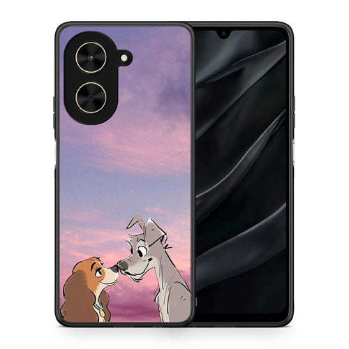 Θήκη Xiaomi Poco C71 Lady And Tramp από τη Smartfits με σχέδιο στο πίσω μέρος και μαύρο περίβλημα | Xiaomi Poco C71 Lady And Tramp case with colorful back and black bezels