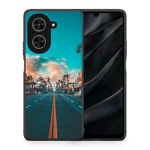 Θήκη Xiaomi Poco C71 City Landscape από τη Smartfits με σχέδιο στο πίσω μέρος και μαύρο περίβλημα | Xiaomi Poco C71 City Landscape case with colorful back and black bezels