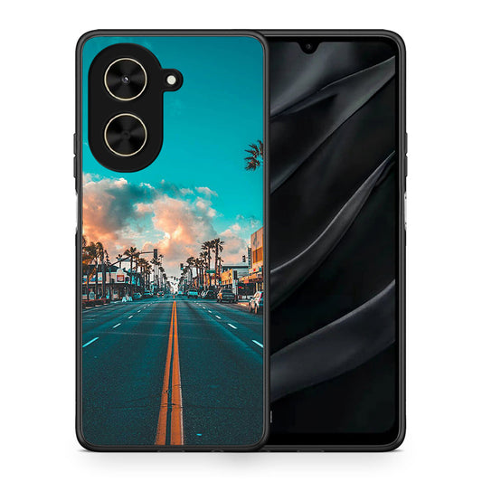 Θήκη Xiaomi Poco C71 City Landscape από τη Smartfits με σχέδιο στο πίσω μέρος και μαύρο περίβλημα | Xiaomi Poco C71 City Landscape case with colorful back and black bezels