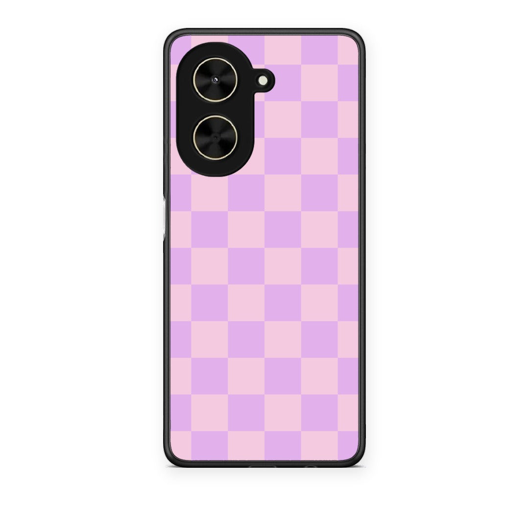 Θήκη Xiaomi Poco C71 Lavender and Pink Checkerboard από τη Smartfits με σχέδιο στο πίσω μέρος και μαύρο περίβλημα | Xiaomi Poco C71 Lavender and Pink Checkerboard case with colorful back and black bezels