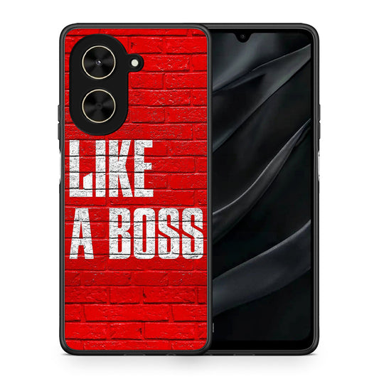 Θήκη Xiaomi Poco C71 Like A Boss από τη Smartfits με σχέδιο στο πίσω μέρος και μαύρο περίβλημα | Xiaomi Poco C71 Like A Boss case with colorful back and black bezels
