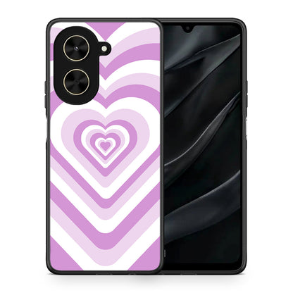 Θήκη Xiaomi Poco C71 Lilac Hearts από τη Smartfits με σχέδιο στο πίσω μέρος και μαύρο περίβλημα | Xiaomi Poco C71 Lilac Hearts case with colorful back and black bezels
