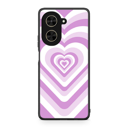 Xiaomi Poco C71 Lilac Hearts θήκη από τη Smartfits με σχέδιο στο πίσω μέρος και μαύρο περίβλημα | Smartphone case with colorful back and black bezels by Smartfits