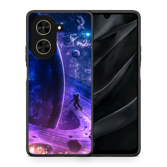 Θήκη Xiaomi Poco C71 Lost Astronaut από τη Smartfits με σχέδιο στο πίσω μέρος και μαύρο περίβλημα | Xiaomi Poco C71 Lost Astronaut case with colorful back and black bezels