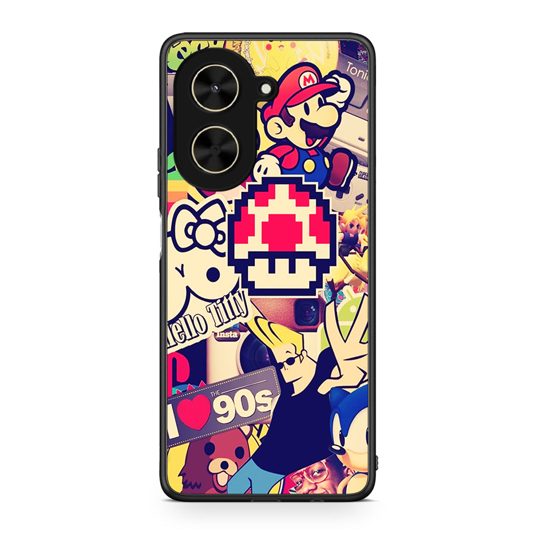 Xiaomi Poco C71 Love The 90s θήκη από τη Smartfits με σχέδιο στο πίσω μέρος και μαύρο περίβλημα | Smartphone case with colorful back and black bezels by Smartfits