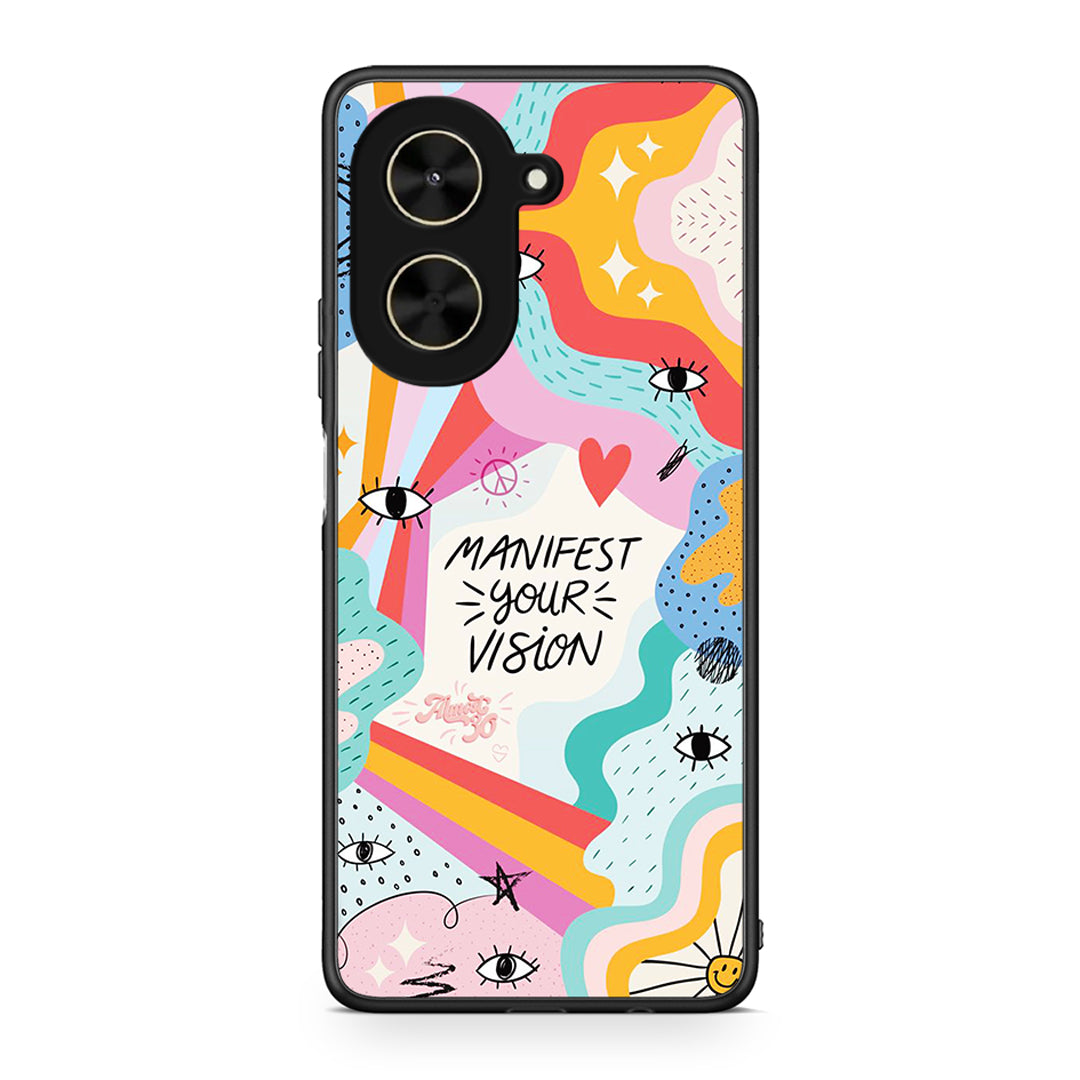 Xiaomi Poco C71 Manifest Your Vision θήκη από τη Smartfits με σχέδιο στο πίσω μέρος και μαύρο περίβλημα | Smartphone case with colorful back and black bezels by Smartfits